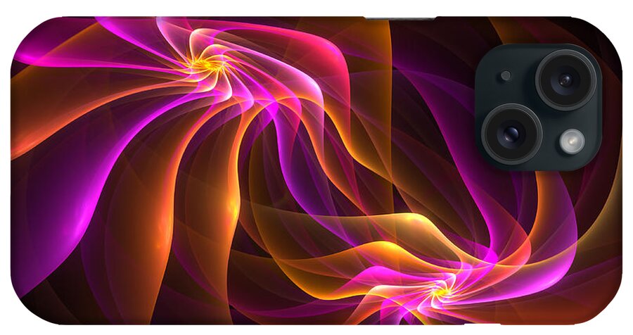 Abstract iPhone Case featuring the digital art Dance with me by Gabiw Art