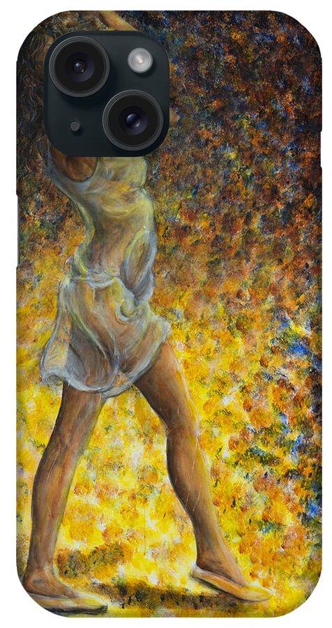 Dancer iPhone Case featuring the painting Dancer 07 by Nik Helbig