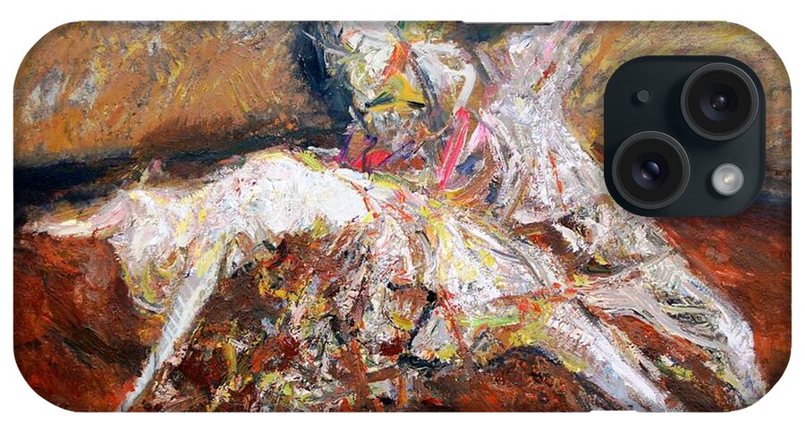 Dancers iPhone Case featuring the painting Dancers by Zheng Li