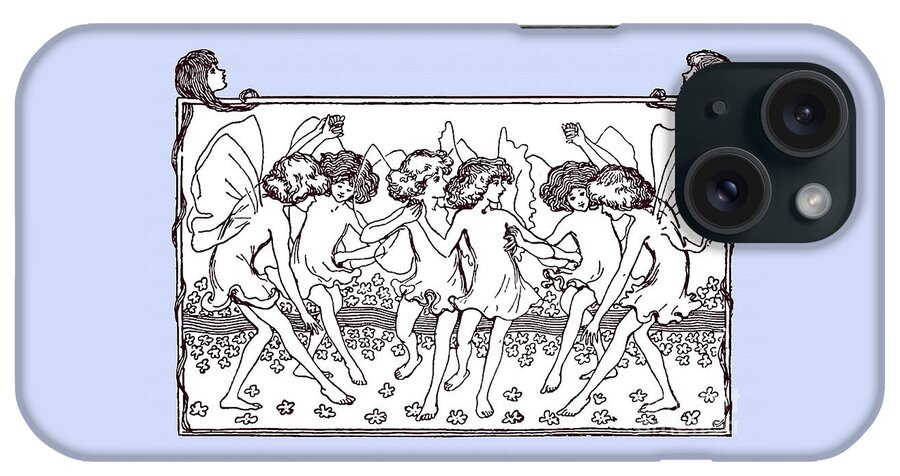 Fairy iPhone Case featuring the photograph Dancing Fairies from 1896 by Phil Cardamone