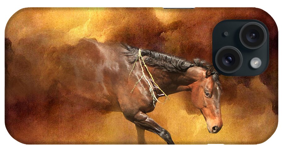 Horse iPhone Case featuring the digital art Dancing Free II by Michelle Twohig