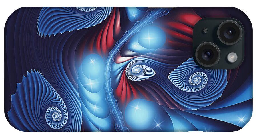 Fractal iPhone Case featuring the digital art Dancing in the Night by Jutta Maria Pusl