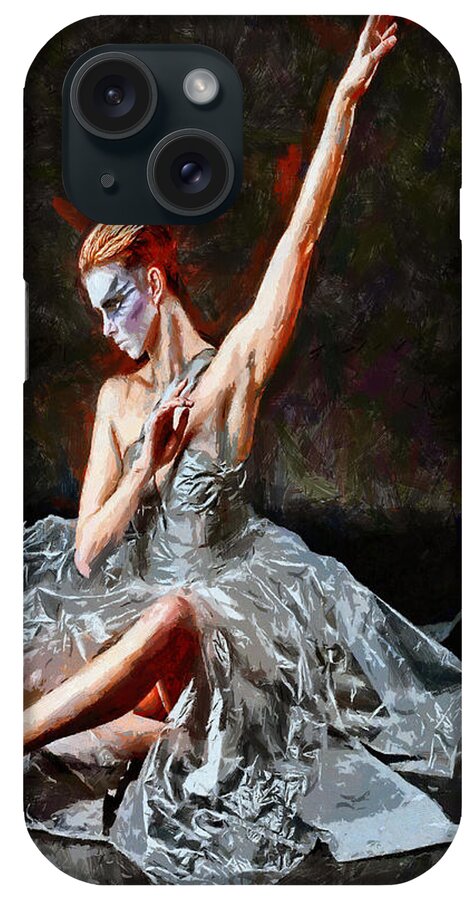Dance iPhone Case featuring the painting Danse Macabre by Tyler Robbins