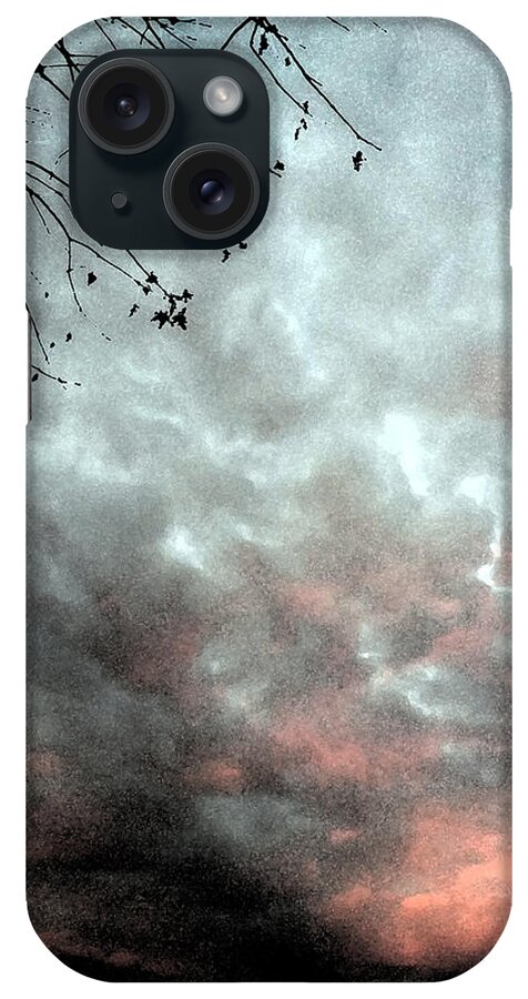 Sun iPhone Case featuring the digital art Dark Sunset by Eric Forster