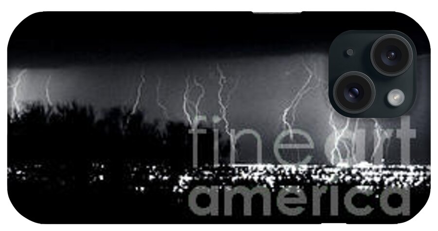 Lightning iPhone Case featuring the photograph Darkness Symphony-15x72-Signed by J L Woody Wooden