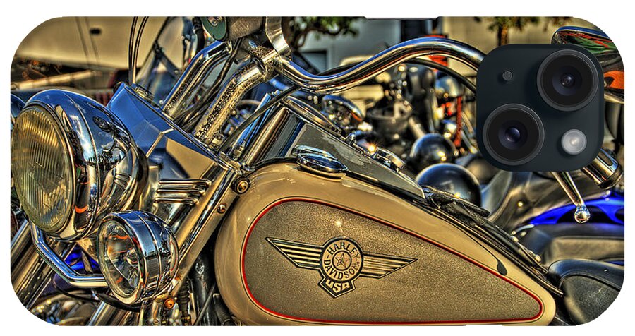 Harley Davidson iPhone Case featuring the photograph Darrell's Heritage by Shaw Photography - PDA Private Collection