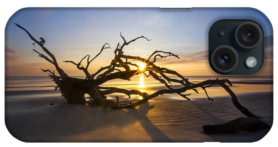 Clouds iPhone Case featuring the photograph Dawn on Driftwood Beach by Debra and Dave Vanderlaan