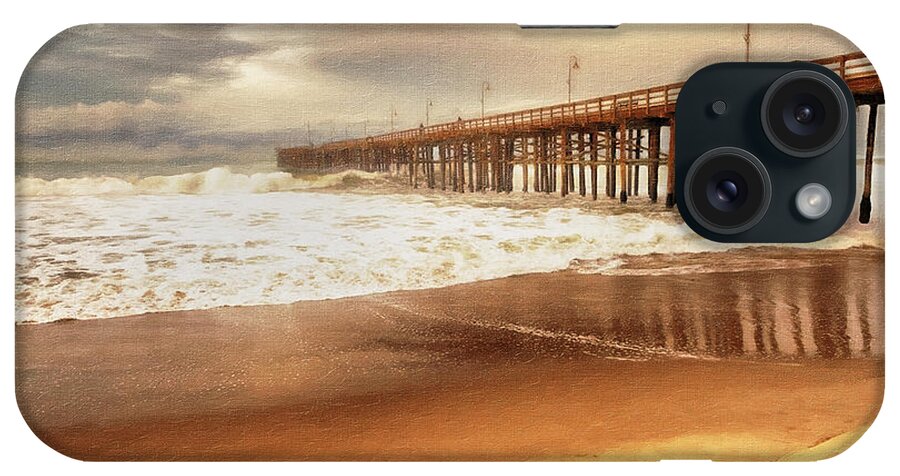 Pier iPhone Case featuring the painting Day at the Pier Large Canvas Art, Canvas Print, Large Art, Large Wall Decor, Home Decor, Photograph by David Millenheft