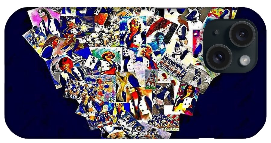 Dallas Cowboys Cheerleaders iPhone Case featuring the digital art Dcc Sisters by Carrie OBrien Sibley