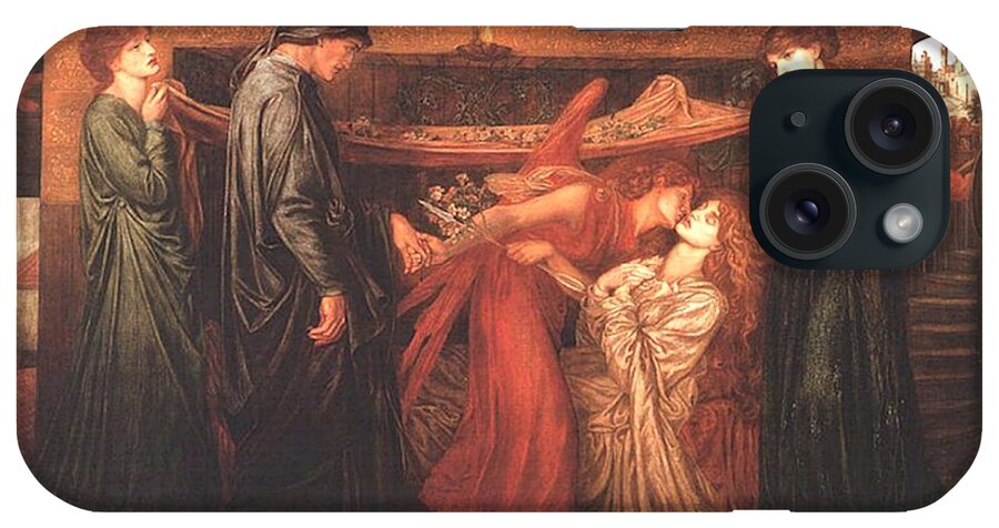 Death Of Beatrice iPhone Case featuring the painting Death of Beatrice by Dante Gabriel RossettiDante Gabriel Rossetti