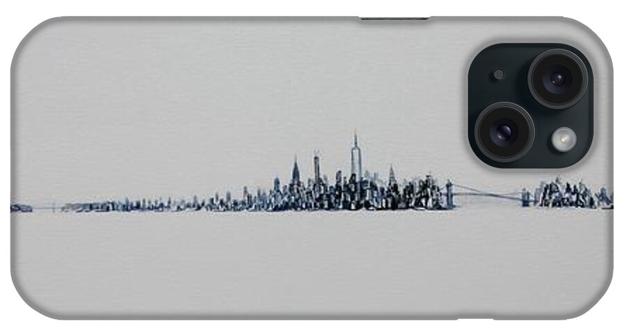 Art iPhone Case featuring the painting December Sky by Jack Diamond