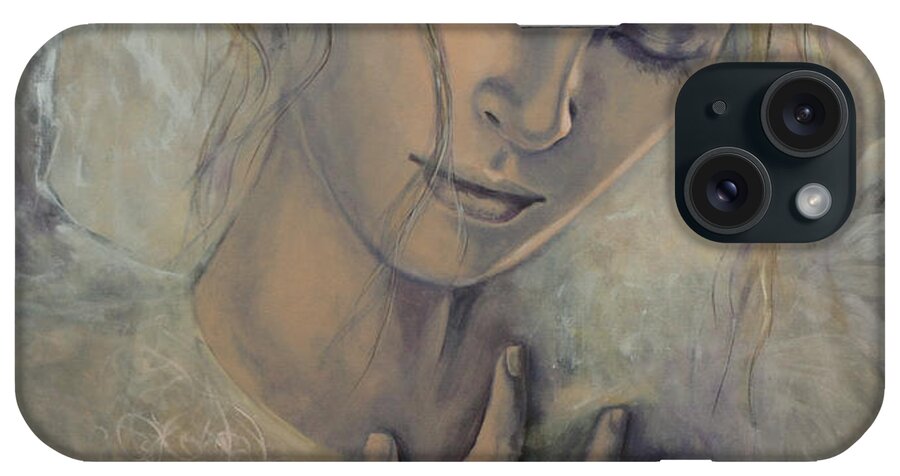 Art iPhone Case featuring the painting Deep Inside by Dorina Costras