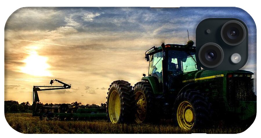 Ag iPhone Case featuring the photograph Deere Sunset by David Zarecor