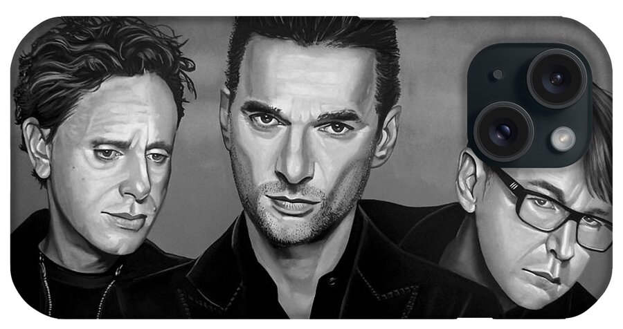Depeche Mode iPhone Case featuring the mixed media Depeche Mode by Meijering Manupix