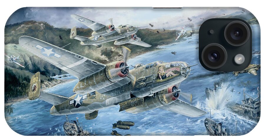 Aviation Art iPhone Case featuring the painting Derailing The Tokyo Express by Randy Green