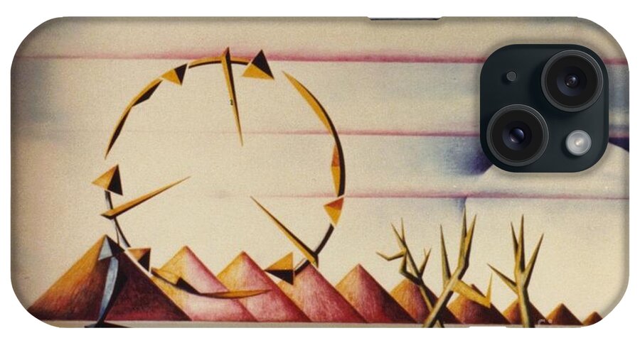 Drawing Of Desert iPhone Case featuring the drawing Desert Dancers by David Neace CPX