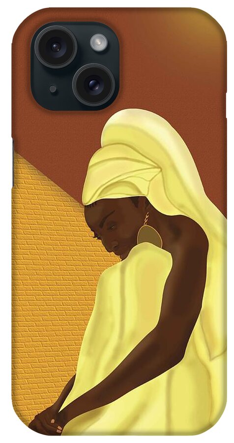 African Lady iPhone Case featuring the digital art Desert Dawn by Terry Boykin