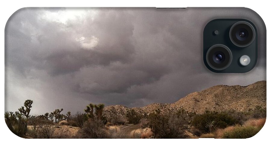 Storm iPhone Case featuring the photograph DeserT STorM CoME'N by Angela J Wright