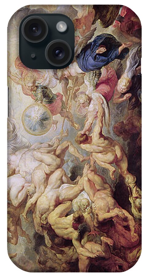 Rubens iPhone Case featuring the painting Detail of The Last Judgement by Rubens