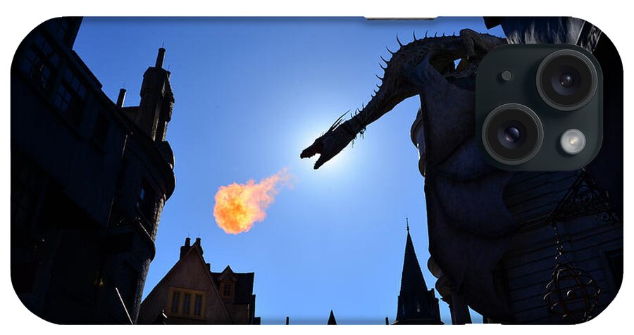 Diagon Alley iPhone Case featuring the photograph Diagon Alley Dragon Fire by David Lee Thompson