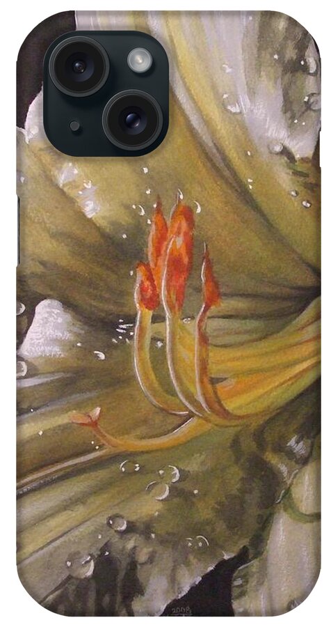 Daylily iPhone Case featuring the painting Diamonds by Barbara Keith