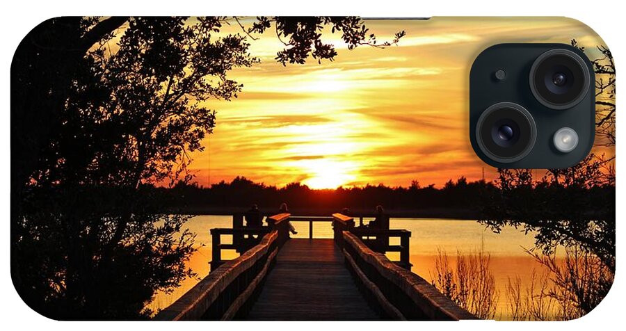 Sunset iPhone Case featuring the photograph Disappearing Sun by Cynthia Guinn