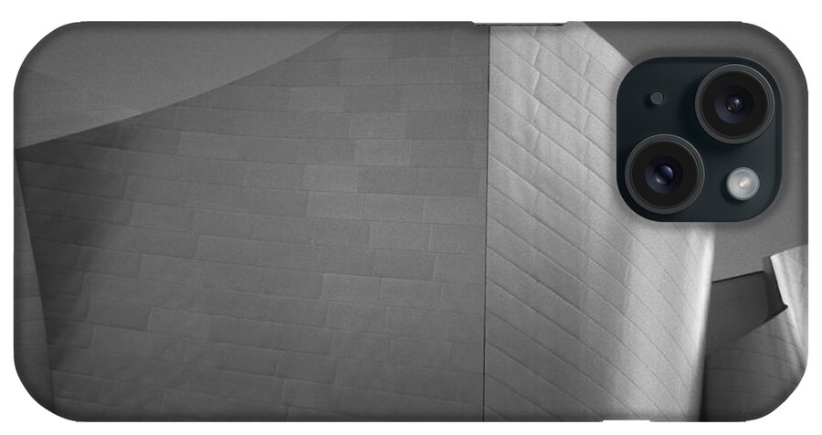 Black And White iPhone Case featuring the photograph Disney Hall BW by Guillermo Rodriguez