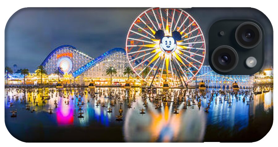 Disneyland iPhone Case featuring the photograph Disneyland World of Color Panoramic Shot by Jerome Obille