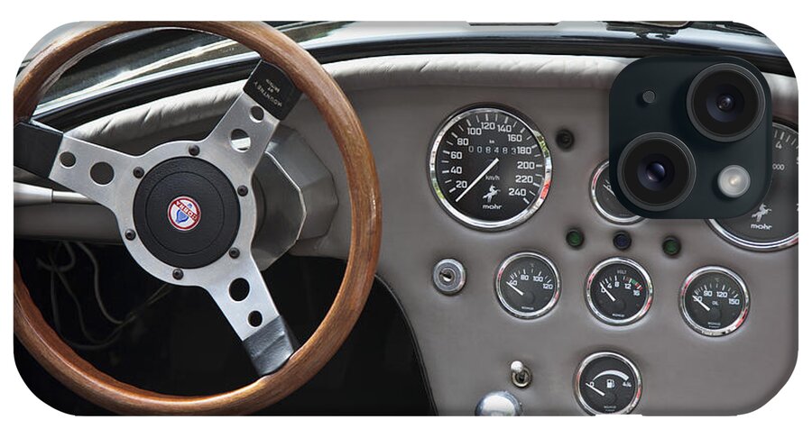 Heiko iPhone Case featuring the photograph DN-Cobra Oldtimer Steering Wheel by Heiko Koehrer-Wagner