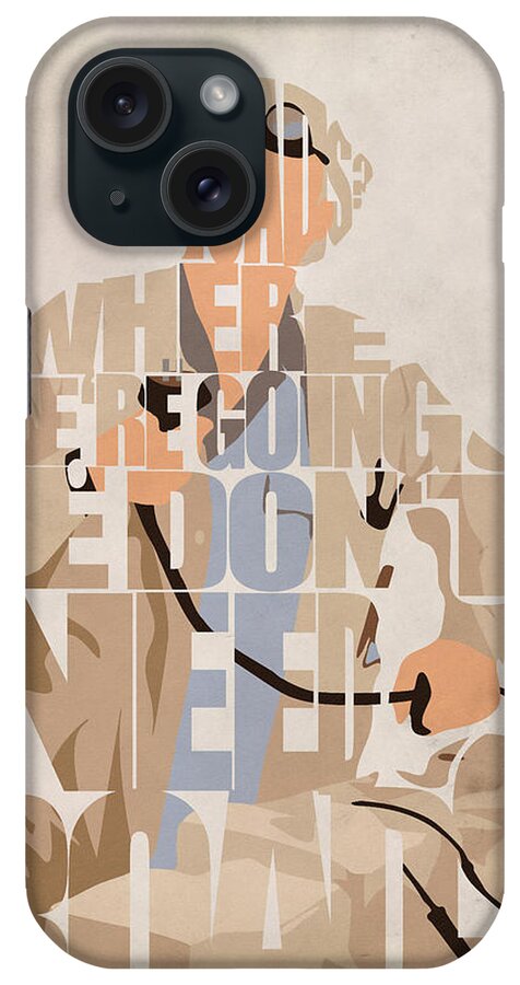 Bttf iPhone Case featuring the painting Doc. Brown by Inspirowl Design