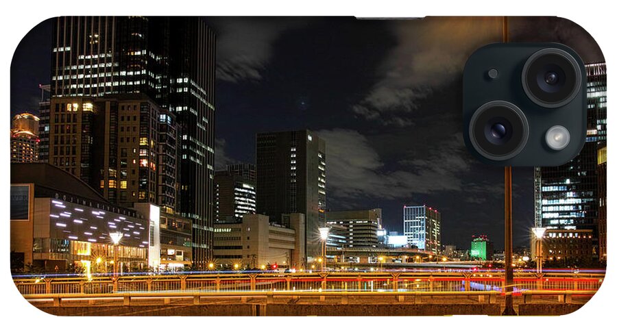 Osaka Prefecture iPhone Case featuring the photograph Dojima River Night View by I Love Photo And Apple.