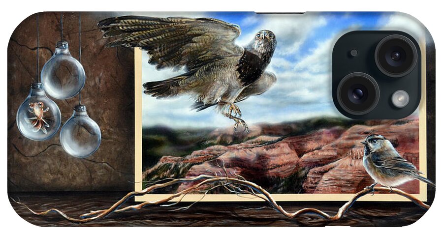 Surrealism iPhone Case featuring the painting Don't Breathe by Lachri