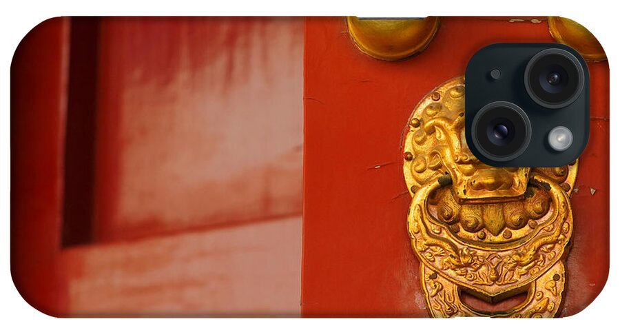China iPhone Case featuring the photograph Door Handle by Sebastian Musial