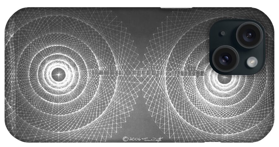 Doppler iPhone Case featuring the drawing Doppler Effect Parallel Universes by Jason Padgett