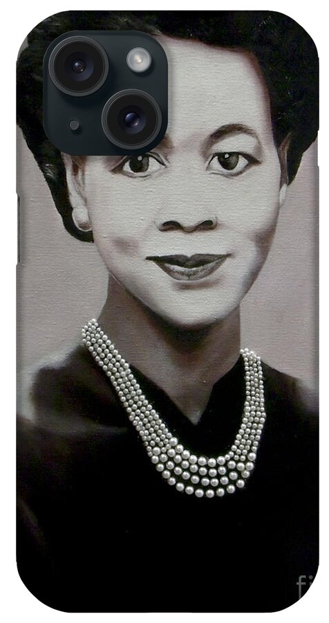 Woman iPhone Case featuring the painting Dorothy Height by Michelle Brantley