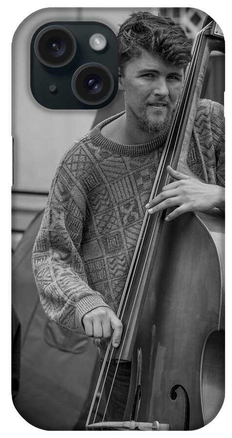 Double Bass Player iPhone Case featuring the photograph Double Bass Player by David Morefield