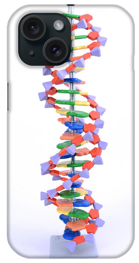 Science iPhone Case featuring the photograph Double Helix Dna Molecular Model by Science Source
