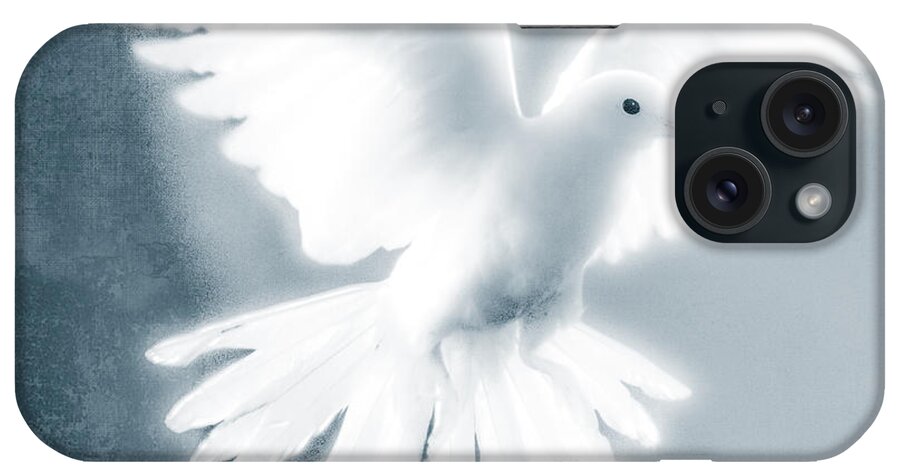 Bird iPhone Case featuring the photograph Dove In Flight Blue by Yo Pedro