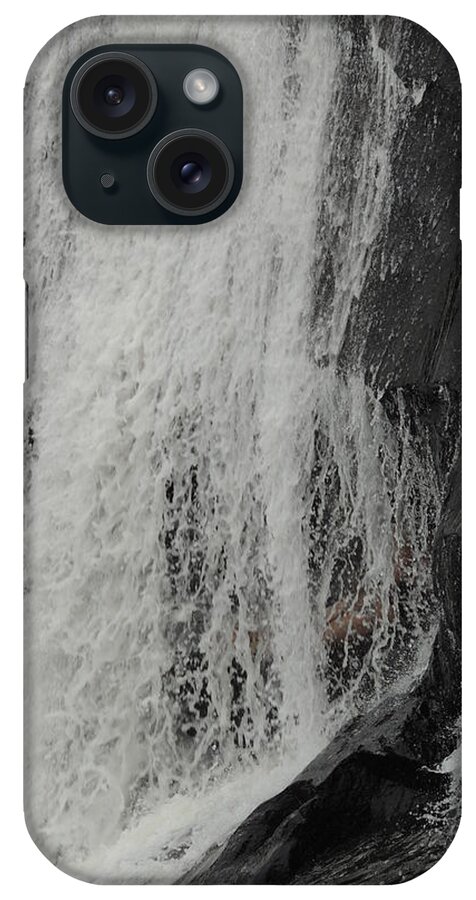 Waterfall iPhone Case featuring the photograph Down comes the Rush Water by Aaron Martens