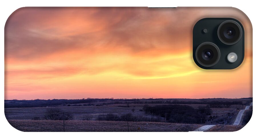 Sunset iPhone Case featuring the photograph Down to the Rolling Hills by Art Whitton