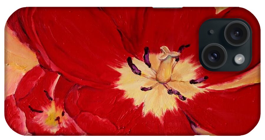 Tulip iPhone Case featuring the painting Downside One by Jean Cormier