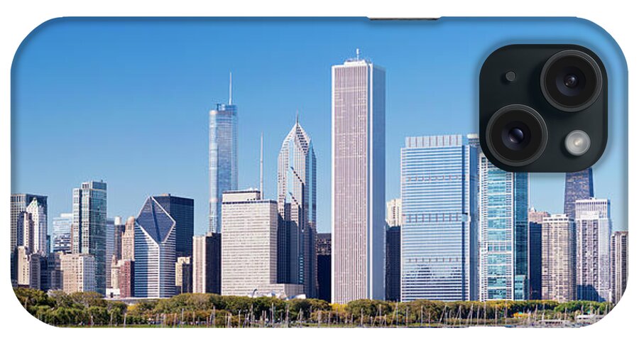 Lake Michigan iPhone Case featuring the photograph Downtown Chicago City Skyline In by Deejpilot