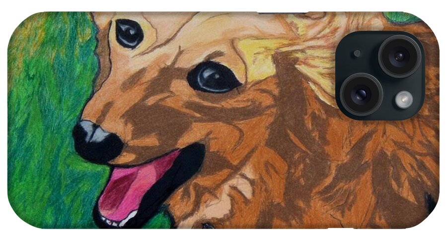 Dog iPhone Case featuring the drawing Doxie by Jon Kittleson