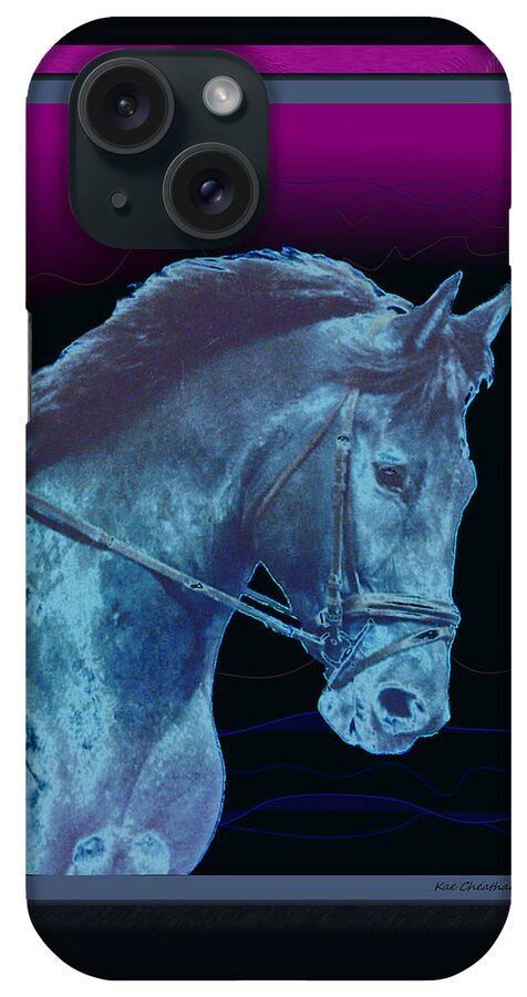 Horses iPhone Case featuring the mixed media Dressage Horse Profile by Kae Cheatham