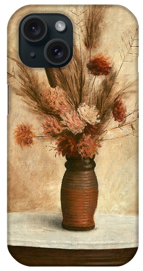 Flowers iPhone Case featuring the painting Dried Flower Arrangement by G Linsenmayer