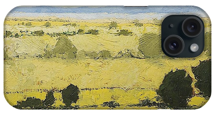 Landscape iPhone Case featuring the painting Dry Grass by Allan P Friedlander