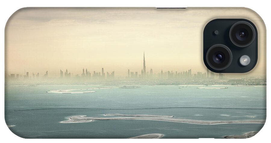 Arabia iPhone Case featuring the photograph Dubai Downtown Skyscrapers And Office by Leopatrizi