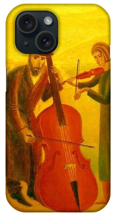 Duets iPhone Case featuring the painting Duet by Israel Tsvaygenbaum
