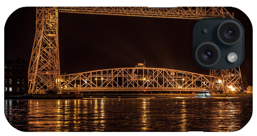 Aerial iPhone Case featuring the photograph Duluth Aerial Lift Bridge by Paul Freidlund