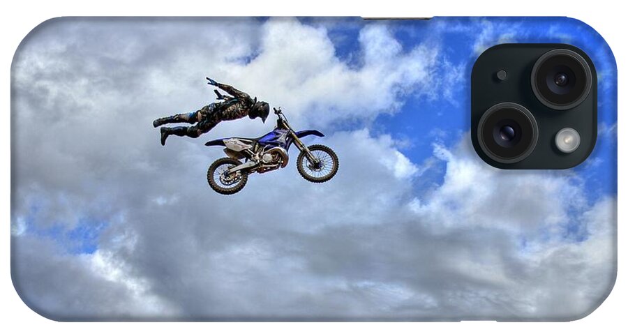 Reid Callaway Jumping iPhone Case featuring the photograph Durhamtown Plantation Flying Higher by Reid Callaway